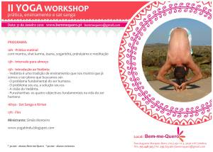 Portugal: II Yoga Workshop com Simão Monteiro em Coimbra