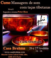 Portugal: Curso de Massagem de Som com Taças Tibetanas - Nível I - Sistema Peter Hess por Carla Ortelbach