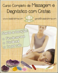 Portugal: Curso Completo de Massagem e Diagnóstico com Cristais na Casa Brahma no Porto Portugal: Curso Completo de Massagem e Diagnóstico com Cristais na Casa Brahma no Porto