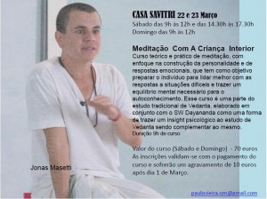 Portugal: Curso de Meditação na Criança Interior com Jonas Masetti Portugal: Curso de Meditação na Criança Interior com Jonas Masetti