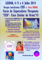 Portugal: Curso de Especialista / Terapeuta Inter Estelar CEO – Cura Estelar de Orion ® Portugal: Curso de Especialista / Terapeuta Inter Estelar CEO – Cura Estelar de Orion ®