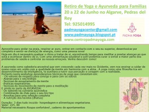 Portugal: Retiro de Yoga e Áyurveda para Famílias em Pedras del Rey (Tavira) – Algarve