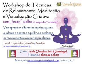 Portugal: Workshop de Técnicas de Relaxamento, Meditação e Visualização Criativa – Amadora Portugal: Workshop de Técnicas de Relaxamento, Meditação e Visualização Criativa – Amadora