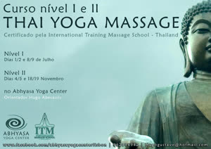 Portugal: Curso de THAI YOGA MASSAGE Nuad Bo-Rarn – Nível I e II certificado pela International Massage School – Thailand