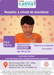 Portugal: Respeito: a virtude de reconhecer, no âmbito do programa Escolha a Calma – na Brahma Kumaris