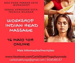 Portugal: Workshop Aprender a Indian Head Ayurvedic Massage – c/ Carla Shakti