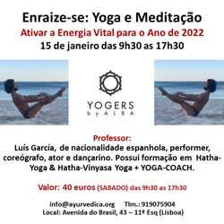 Portugal: Yoga e Meditação c/ o Professor Espanhol Luís García – na ALBA Portugal: Yoga e Meditação c/ o Professor Espanhol Luís García – na ALBA